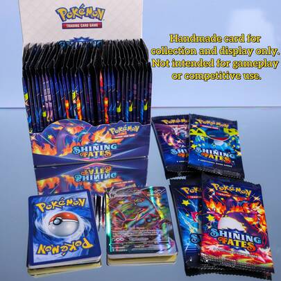 仅供收藏和展示的手工卡片。不可用于游戏或竞技用途。324张/162张/72张/36张宝可梦密封集换式卡牌 - 全新口袋妖怪游戏卡牌，包含独家稀有版本，包括全球收藏家梦寐以求的V系列、Vmax和GX全息闪卡；