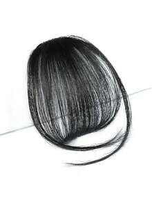 Women's Clip-On Air Bangs Hair Piece, Daily Wear Flat & Neat Bangs Hair Piece - Natural Black - View 5