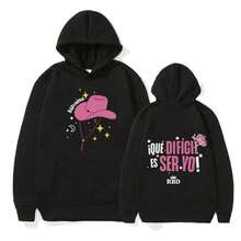 2023 New Rebelde R-BD Tour Concert Hoodies Men Women's Hip Hop Aesthetic Sweatshirts Harajuku Oversiz - màu đen - Xem 1