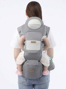 3-In-1 Baby Carrier Waist Stool, Lightweight 4-Season Ergonomic Backpack Carrier, Multifunctional Infant Carrier - Light Grey - View 4