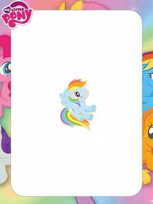 MY LITTLE PONY 1/6 件装全新小马宝莉卡通人物合金吊坠胸针，可爱小马包括萍琪派、云宝黛西、暮光闪闪、柔柔、瑞瑞，可作服装、书包配饰，珐琅徽章，是闺蜜聚会的完美装饰，也是经济实惠的日常艺术装饰品。 - A - 查看 15