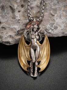 1件复古朋克圣母玛利亚吊坠项链，独特设计，男女情侣款，护身符饰品，日常佩戴及节日礼物 - 聖母瑪利亞吊墜 - 查看 10