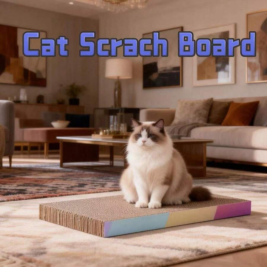 纸板猫抓板，适合送给宠物主人的礼物 - 44cm*21cm*3cm - 查看 1