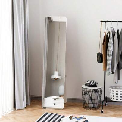 Full-Length Standing Mirror With Folding Frame, Sturdy Makeup Mirror, Freestanding Or Wall-Mounted For Living Room And Dressing Room.