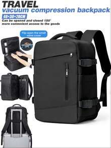 真空压缩背包 - 耐用尼龙材质，男女通用大容量旅行背包，多功能行李收纳背包，轻便防水 - 适合旅行、徒步、露营和户外探险。多功能真空压缩收纳背包，大学生背包，可登机背包，大容量旅行背包，符合航空运输标准，防水，可容纳 14 英寸和 15.6 英寸笔记本电脑，尺寸：40*30*20 厘米 - 彩色 - 查看 13
