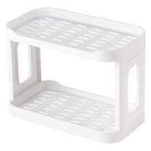 Multi-Functional Computer Desk Organizer Rack - Multi-Layer Storage Shelf - Cup Holder - Suitable For Home Bar Display - Applicable For Bathroom, Kitchen, Office Desk Storage - Sturdy Design - Fashionable Dual-Layer Design - For Organizing Cosmetics And Other Items - Multicolor - View 5
