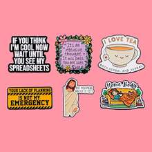 Jesus Quotes Flower Enamel Pin Funny Phrase Cartoon Girl Brooches Lapel Pin Badge On Backpack Clothing Accessories Jewelry Friends Gifts - Black - View 2