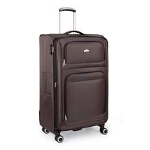 NEW YORK XPRESS Lightweight Water-Resistant Softside Spinner Luggage With Secure TSA Lock,Expandable Design & Organized Interior,Suitable For Long Or Short Travel - 咖啡 - 查看 14