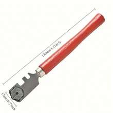 1pc/2pcs 6-Wheel Glass Cutter, Handheld Multi-Function 6-Wheel Glass Cutter Head, Tile Glass Mirror Cutting Tool, Manual Operation Without Electricity, Precise Cutting, DIY Glass Tool, Decoration Tool - Red - View 11