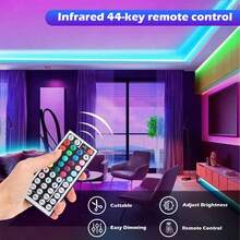 5V RGB LED Light Strip, Controlled By A 44-Key Infrared Remote. Dimmable. Bedroom TV Background Decorative Light Strip. New Year And Valentine's Day Party Decoration Lights. Home Decor Ambient Lighting. - Multi-color Light - View 4
