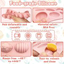 1 Set Easter Silicone Chocolate Mold, 18 Cavities Egg Rabbit Basket Shaped Mold, Suitable For Baking, Jelly, Candy, Candle, Ice Cube, Butter - Multicolor - View 3