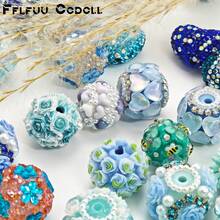 10 Random Resin Separator Beads For Creating Exquisite Pendants. Elegant Bag Packaging. Shiny Crystal Water-Drop Separator Beads, Loose Beads. Suitable For Necklaces, Bracelets, Earrings, Jewelry Making, And Pen DIY Decorations. - Màu xanh lam - Xem 9