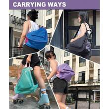 1pc Adjustable High-Quality Oxford Cloth Roller Skating Bag, With Top Handle And Zipper Compartment, Roller Skating Accessories, Universal Sports Equipment Suitable For Roller Skates, Ice Skates, Quad Skates, Inline Skates, Figure Skating Shoes, Hockey Skates. - Multicolor - View 4