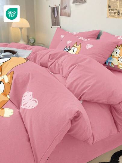 2/3pcs Bruie Bedding Set, Bruie Bedding, Comfortable & Breathable, Skin-Friendly, Cartoon Style Duvet Cover Set, Soft & Pilling Resistant, Adorable Home Textile, Bruie Room Decor, Includes Duvet Cover & Pillow Case(S), Comforter Not Included, Suitable For Twin, Full, Queen, King Size Beds, All Seasons