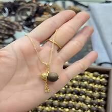 手工沉香（寓意繁荣）葫芦吊坠项链，创意DIY饰品 - 适合作为各种节日礼物 - 彩色 - 查看 8