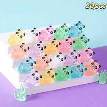 5/10/20个装夜光熊猫玩具，减压玩具，DIY装饰配件，适合作为节日礼物、袜子礼物、派对小礼物、恶作剧道具、景观花园装饰、桌面装饰、汽车装饰、微景观、花园装饰、钥匙扣、项链、苔藓造景、鱼缸装饰、盲盒配件、发夹 - 彩色 - 查看 9