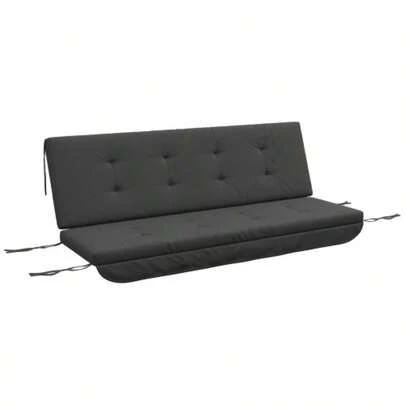 Set Of Cushions For A 170cm Swing, Seat And Back Cushions, Garden Swing Seat Cushions, Dark Grey, Comfortable And Weather-Resistant