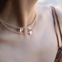 Women's Faux Crystal English Letter Beaded Necklace, Niche High-End Fashion Clavicle Chain - Letter Crystal Necklace - View 5
