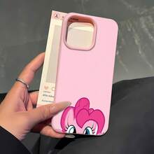 Funda para teléfono con personaje de Pink Pony compatible con  17,  16 Pro Max,  15 Pro Max,  13 y  12. Diseño lindo para niños, resistente al agua, a los golpes y a los arañazos, un regalo perfecto para familiares, amigos y ocasiones especiales. - Rosa - Ver 3
