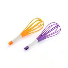 1pc 2-In-1 Collapsible Twist Whisk, Dual-Style Balloon & Flat Mixing Tool, Essential Home Kitchen Gadget & Baking Accessory - Multicolor - View 4