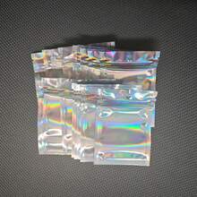 10/20/50/100pcs Holographic Iridescent Transparent Yin Yang Self-Sealing Bags, Cute Colorful Plastic Odor-Proof Zipper Foil Bags, Holographic Bags For Jewelry, Small Accessories, Electronics, Food Storage, Suitable For Personal Activities And Small Businesses - Silver - View 12