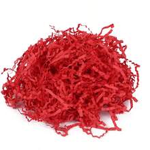20g/100g/500g Red Crinkle Raffia Gift Box Filler Paper, Artificial Raffia Shredded Paper, Vacuum Packed, Suitable For DIY, Valentine's Day, Galentine's Day, Candy Box Decor, Birthday, Wedding, Chinese New Year, Fragile Item Protection, Party Supplies, Creative Gift Box Packaging Filler Decor Material - Red - View 9