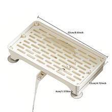 Sink Caddy Multifunctional Sponge Holder Drain Tray Kitchen Sink Organizer With Sucker - White - View 6