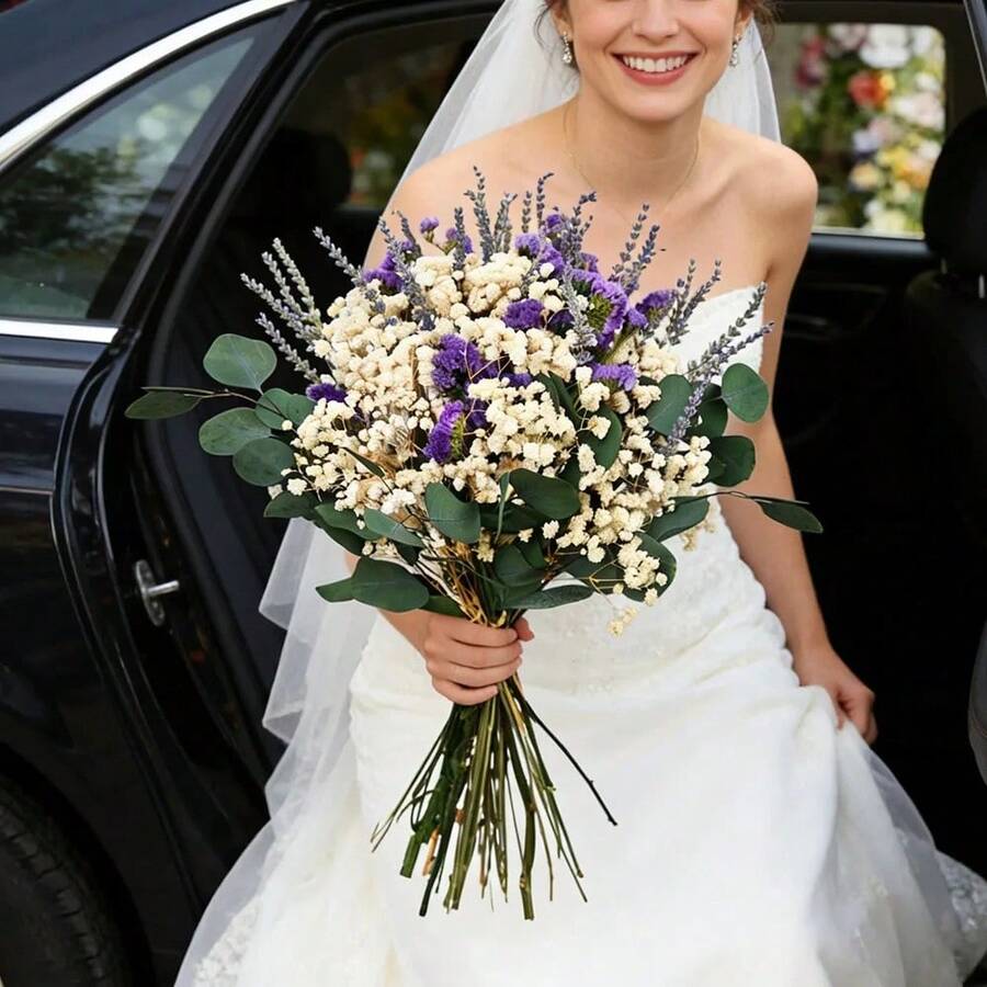 Valentine' S Day Simulation Bouquets- Suitable For Home Decoration, Vase Arrangement, Wedding Party Decoration And Other Space Embellishments. Perfect Match For Thanksgiving, Valentine' S Day, New Year And Spring Decoration - Blue Style - View 1