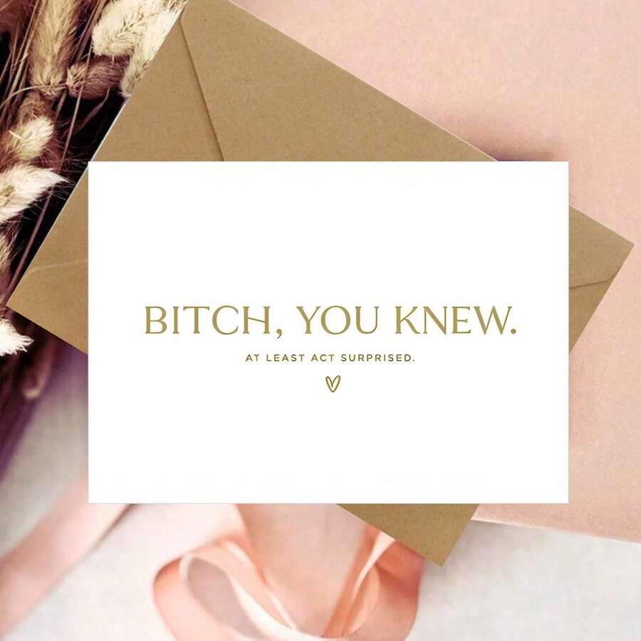 1张趣味伴娘邀请卡，“你愿意做我的伴娘吗？”，伴娘邀请卡，做我的伴娘，伴娘卡，伴娘邀请，伴娘邀请卡，送给朋友的创意卡片 - 彩色 - 查看 1