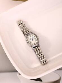 1pc Women's Stainless Steel Band Quartz Wrist Watch, Fashionable & Minimalist, Suitable For Daily Wear - one-size - View 4