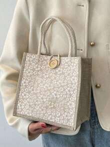 Customizable Tote Bag, Personalized Teacher's Day Gift, Thanksgiving Gift, Lightweight Large Capacity Casual Fashionable Suitable, Suitable For Wedding, Birthday, Beach - Multicolor - View 6