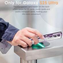 1pc Purple Electroplated Card Holder With Card Slots, Electroplated Shiny Buffered Transparent Ultra-Thin Shell, Shock-Proof Transparent Silicone Protective Wallet Case, Suitable For Samsung Galaxy S26 Ultra/S26 Plus/S26/S26 Edge/S25 Ultra/S25 Plus/S25/S25 Edge/S25 FE/S24 Ultra/S24 Plus/S24/S23 Ultra/S23 Plus/S23/A56/A36/A26/A55/A35/A25/A15/A24/A34/A14/A16/A06 And Apple 17 Pro/17 Pro Max/ Air/17/16 Pro/16 Pro Max - Purple - View 5