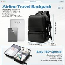 女士双肩包,手提双肩包,旅行双肩包,轻便大容量,适用于15.6英寸笔记本电脑,防水尼龙材质,短途商务旅行包,电脑背包,适合旅行、商务、工作、上学、户外、度假,男女学生皆宜的礼物 - 彩色 - 查看 6