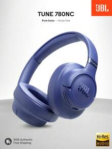 Tune 780NC 无线头戴式主动降噪耳机，Hi-Res JBL Pure Bass 高解析度音效，支持空间音频，76 小时续航，蓝牙 6.0，快速充电，多点连接，可折叠 - 藍色 - 查看 1