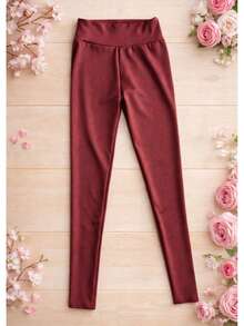 Leggings For Girls And Teenagers CINF700 - Burgundy - View 2