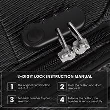 NEW YORK XPRESS Lightweight Water-Resistant Softside Spinner Luggage With Secure TSA Lock,Expandable Design & Organized Interior,Suitable For Long Or Short Travel - 黑色 - 查看 8