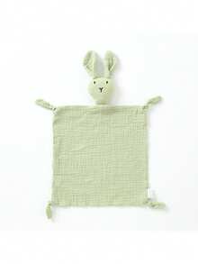 1pc Muslin Teething Blanket, Baby Rabbit Crinkle Cloth Sensory Toy - Multicolor - View 36