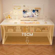 Escritorio Pequeño para Computadora 80 cm - Mesa de Estudio y Trabajo Moderna para Oficina en Casa o Dormitorio - Blanco - Ver 5