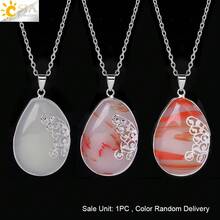 1件装水滴水晶吊坠项链，女士蝴蝶翅膀造型，天然紫水晶石英疗愈项链饰品 H152 - Necklace - 查看 15