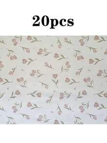 新款极简郁金香礼品包装纸，梨形纸，INS风，高级珠宝、鲜花包装材料 - 白色 - 查看 9