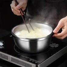 2件套，不锈钢双层滤篮 - 大容量，可重复使用，非常适合清洗水果和蔬菜 - 銀色 - 查看 11