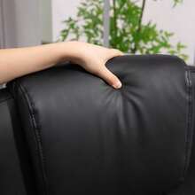 Reclining Office Chair, Padded Office Chair, Height-Adjustable Swivel Chair With Tilt Function, Weight Capacity Up To 120 Kg, For Office, Study, Black