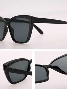 5pcs Women Plastic Large Cat Eye Fashion Glasses For Daily School Beach Travel Party Clothing Accessories - 5pcs 黑白豹紋白豆花茶 - 查看 5