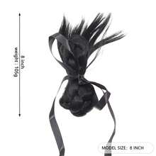 女士发髻假发发圈 | 双花发髻配蝴蝶结，编织发型造型工具，活力少女风 - 彩色 - 查看 12