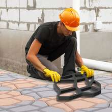 1/2 Pc Paver Mold DIY Garden Slab Mold Concrete Mold Slab Molds For Concrete, Irregular Shape - 2 Pcs - View 5