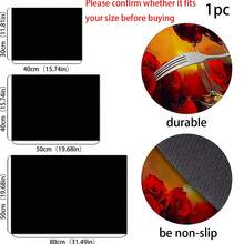 1pc Non-Slip Stove Protection Pad-Suitable For Electric Oven/Gas Stove, Multifunctional Washer/Dryer Pad And Mouse Pad, Rubber Material, Easy To Clean The Surface. - Multicolor - View 9