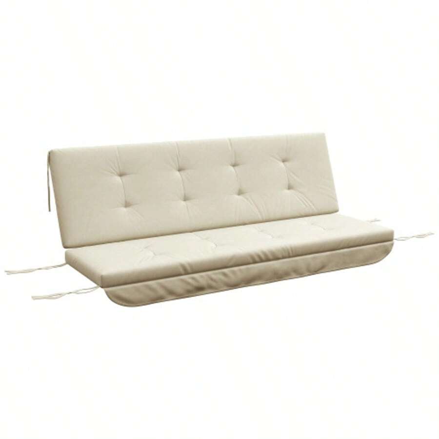 170cm Swing Cushion Set: Chair Cushion, Swing Cushion, Seat Cushion, Garden Cushion With Back And Side Cushions, Beige - 杏色 - 查看 1