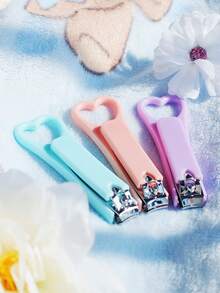 马卡龙色可爱指甲钳，迷你心形设计，多种颜色可选，便携式居家旅行护理，小型派对生日礼物，经济时尚的配件，指甲钳，美甲工具，修脚，专业指甲钳，美甲师必备，批发分销，价格实惠的指甲钳，节日礼物，情人节礼物 - 彩色 - 查看 5