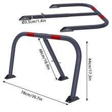 Folding Parking Barrier, Parking Barriers With Posts, Steel Barrier Posts, Parking Barriers, Parking Barriers With Keys And Reflective Markings - A - View 2