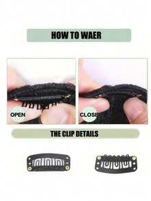 2PCS Clip In Bangs Front Side Bangs Set Long Temples, Bangs Hair Clip On Fringe Bangs With Temples Synthetic Wigs Long Dragon Beard Bangs Hair, Claw Clips, Hair Barrettes - Sideburns and Bangs In Multiple Colors - View 6